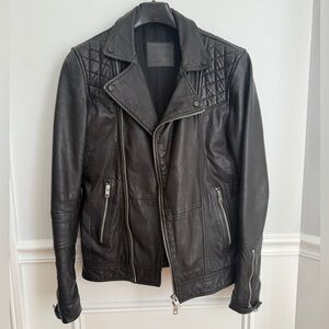 Excellent condition AllSaints Conroy Leather Jacket XS